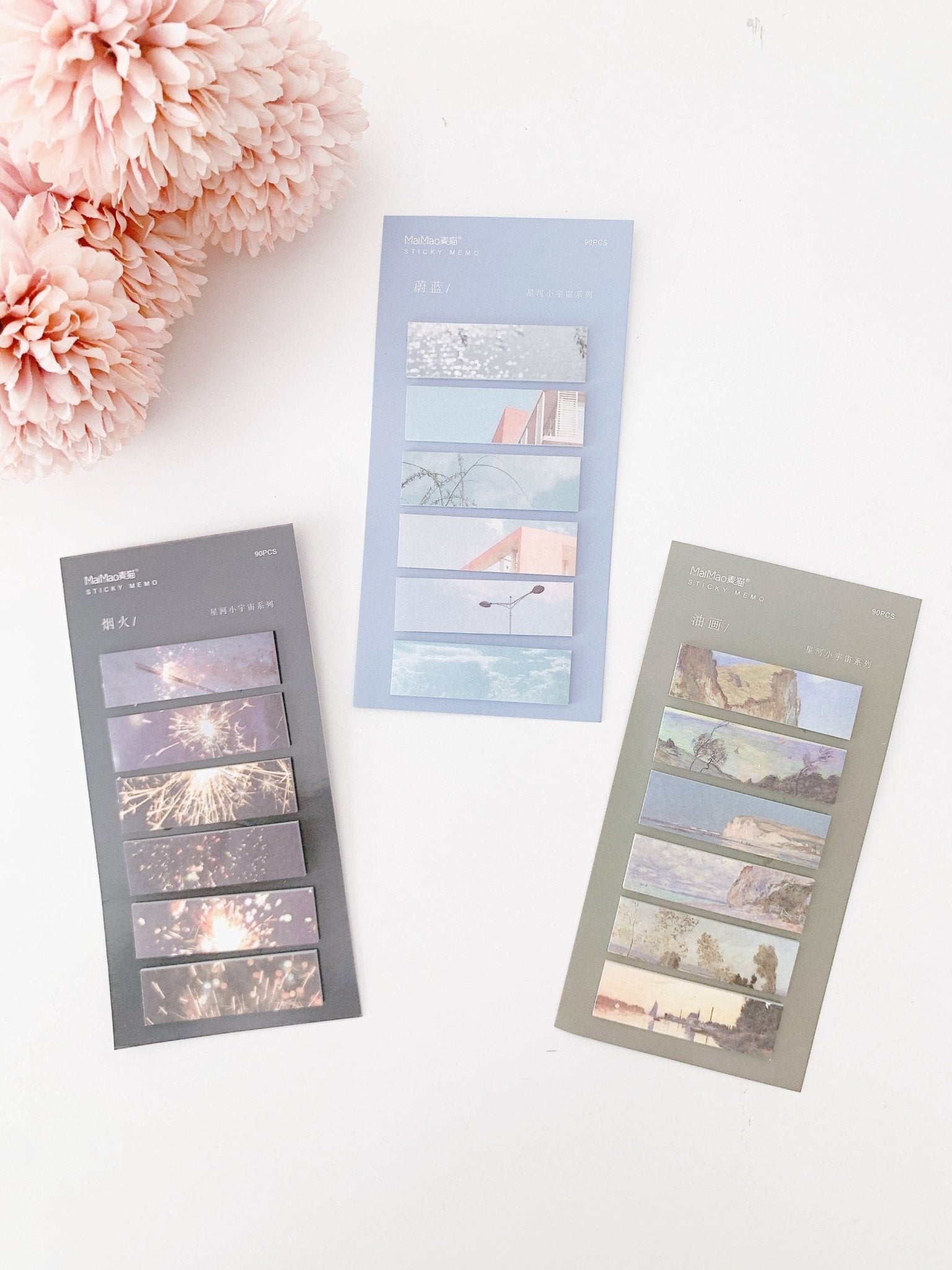 Aesthetic Landscape Index book tab series/ sticky notes/ page flags | 90 sheets each - Supple Room