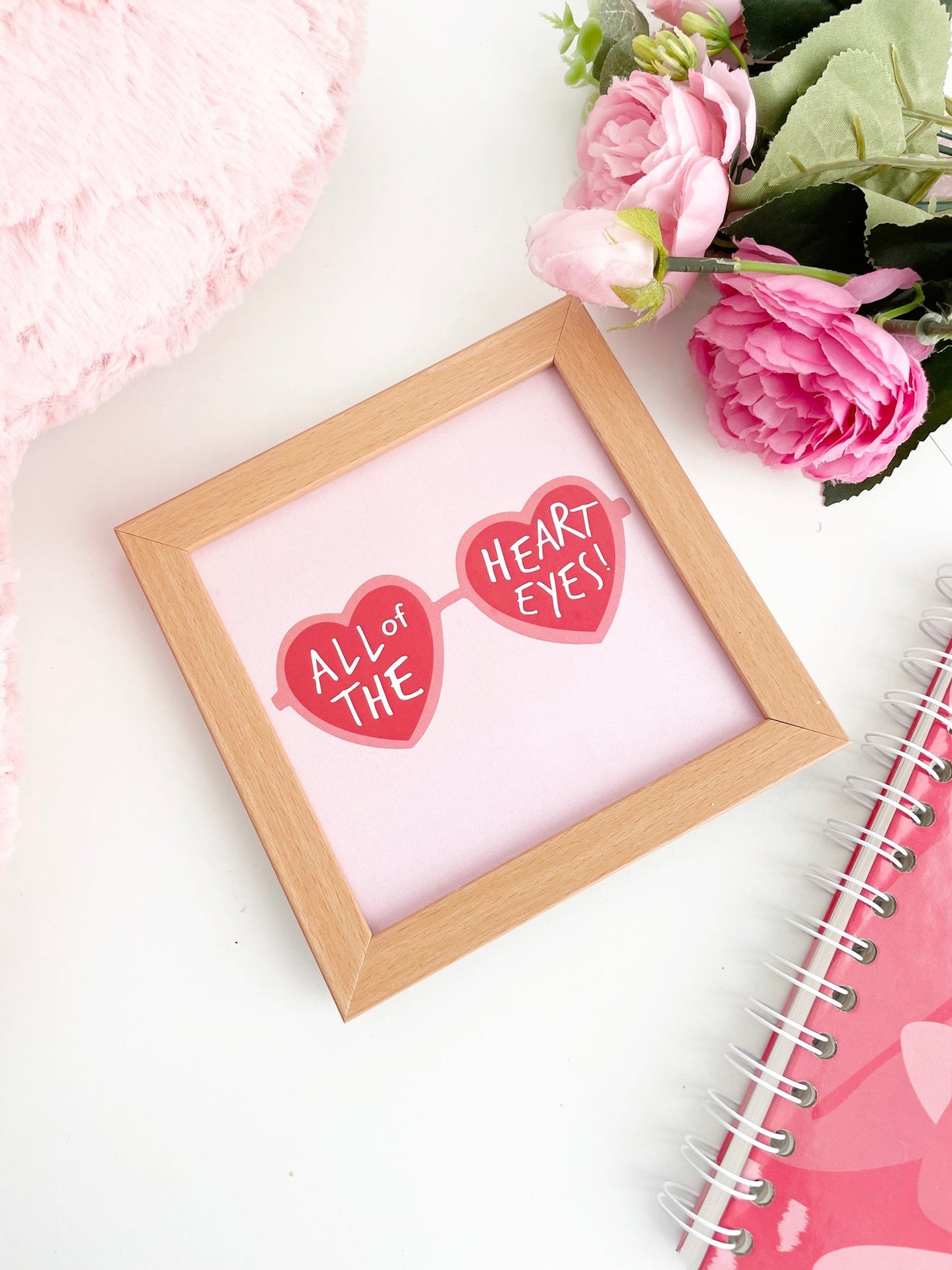 All my Heart Eyes Art with Frame | Wall & Table Top | 6x6"