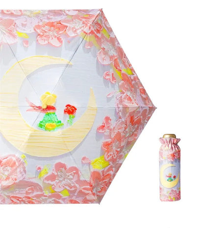 Alluring Oil Painting effect 6 fold umbrella for sun & rains | UV resistant - Supple Room