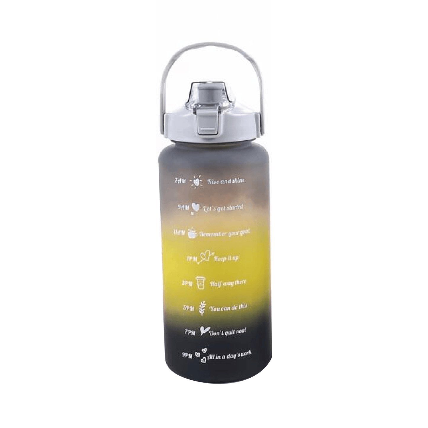 Ash Grey Ombre effect Time marked bottle for Home/School/Office/Gym/Travel | Non Toxic & Leakproof - Supple Room