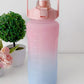 Baby Pink Dreamy Pastels Ombre effect Time marked bottle for Home/School/Office/Gym/Travel | Non Toxic & Leakproof - Supple Room
