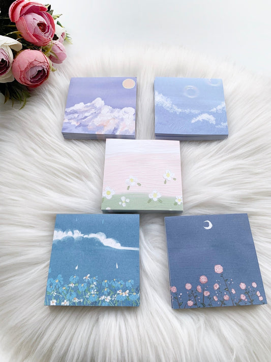 Beautiful Landscape Water color sticky notes | Available in 7 designs - Supple Room