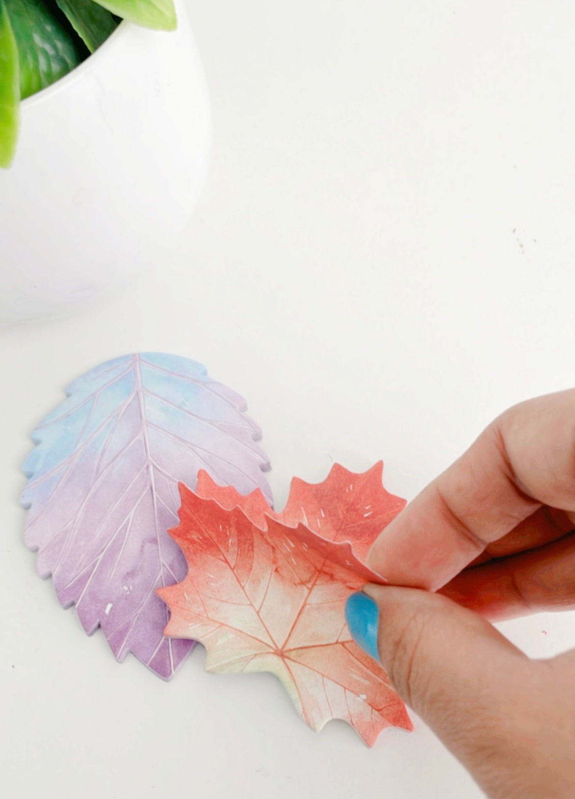 Beautiful Leaf sticky notes | Maple / Perilla