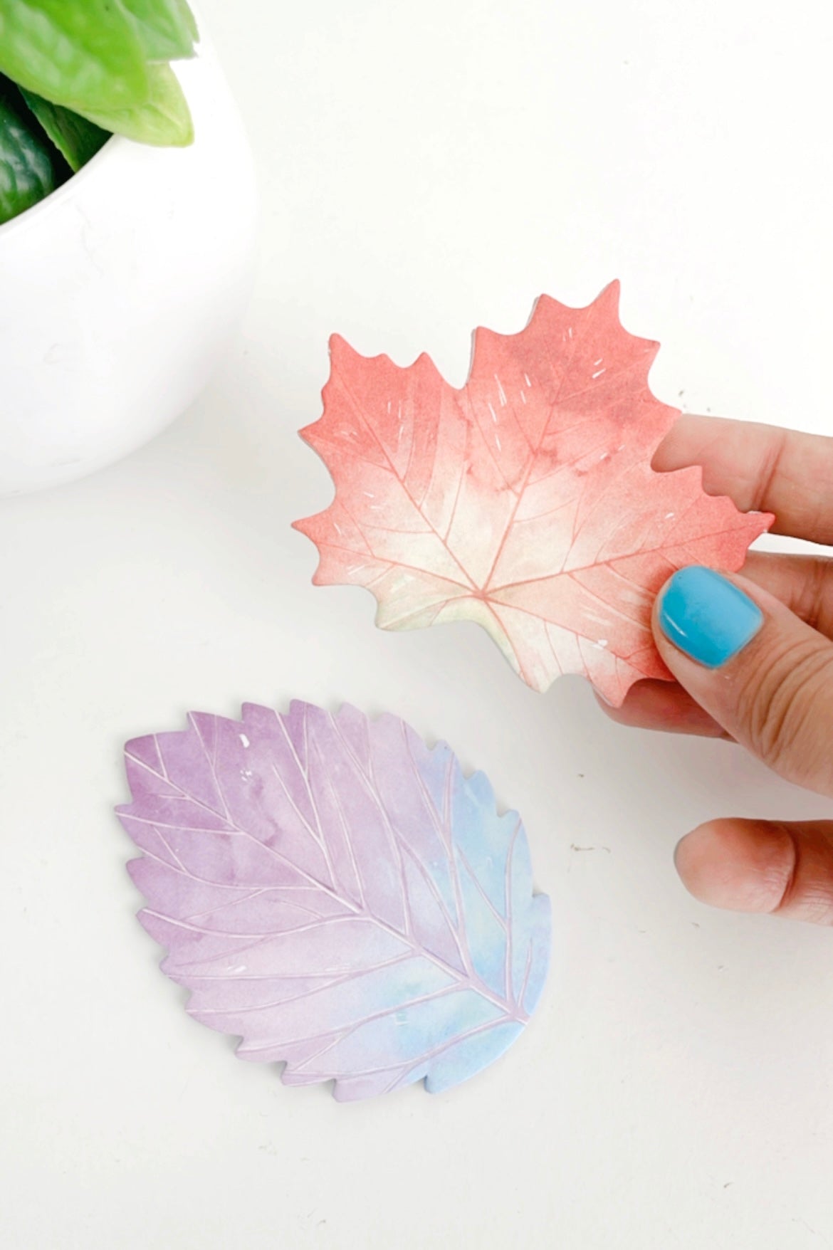 Beautiful Leaf sticky notes | Maple / Perilla
