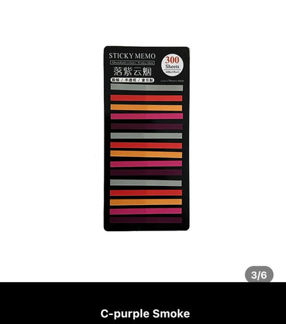 Beautiful thin highlighting strips Sticky notes | Available in 6 themes - Supple Room