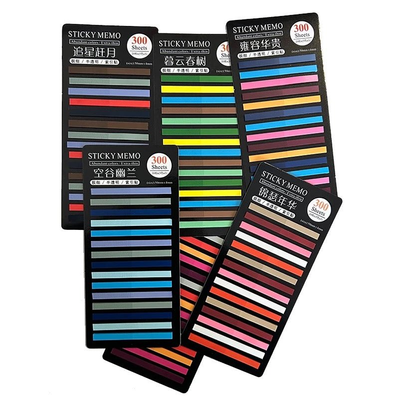 Beautiful thin highlighting strips Sticky notes | Available in 6 themes - Supple Room