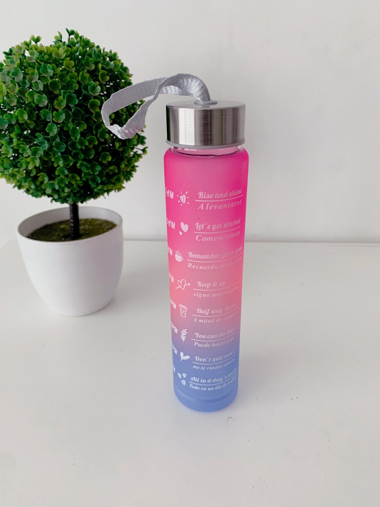 Berry Burst Ombre effect Time marked bottle for Home/School/Office/Gym/Travel | Non Toxic & Leakproof - Supple Room