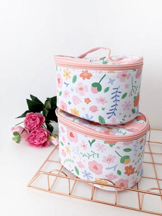 Blooming florals Cosmetic / Toiletry storage vanity bag - Supple Room