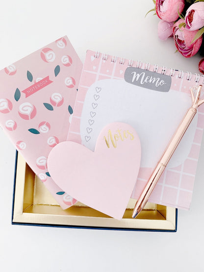 "Blush Bloom Gift Hamper" with Box | 6x6x1.5" | PrePacked - Supple Room