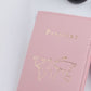 Blush Pink Gold foiled world map Outline Aesthetic Pastel PU leather Passport cover holder cum card holder - Supple Room