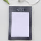Checkered Notepad | A5 Size | 60 Sheets Pad - Supple Room