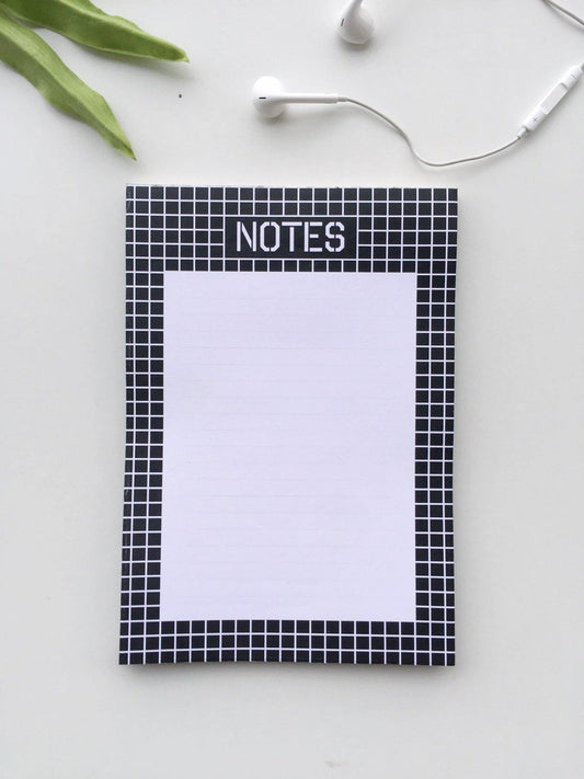 Checkered Notepad | A5 Size | 60 Sheets Pad - Supple Room