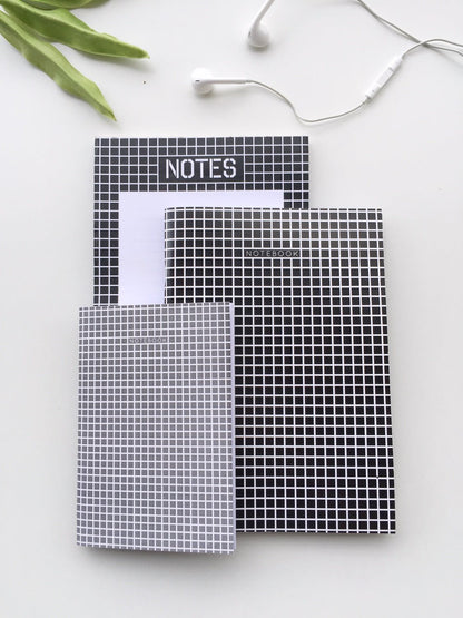 Checkered Trio | Set of A5 Notebook, Notepad and A6 Notebook - Supple Room