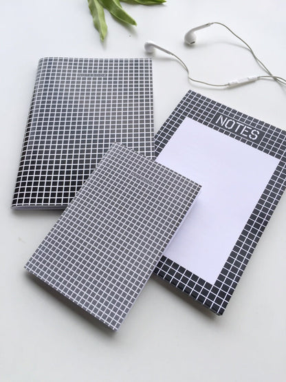 Checkered Trio | Set of A5 Notebook, Notepad and A6 Notebook - Supple Room