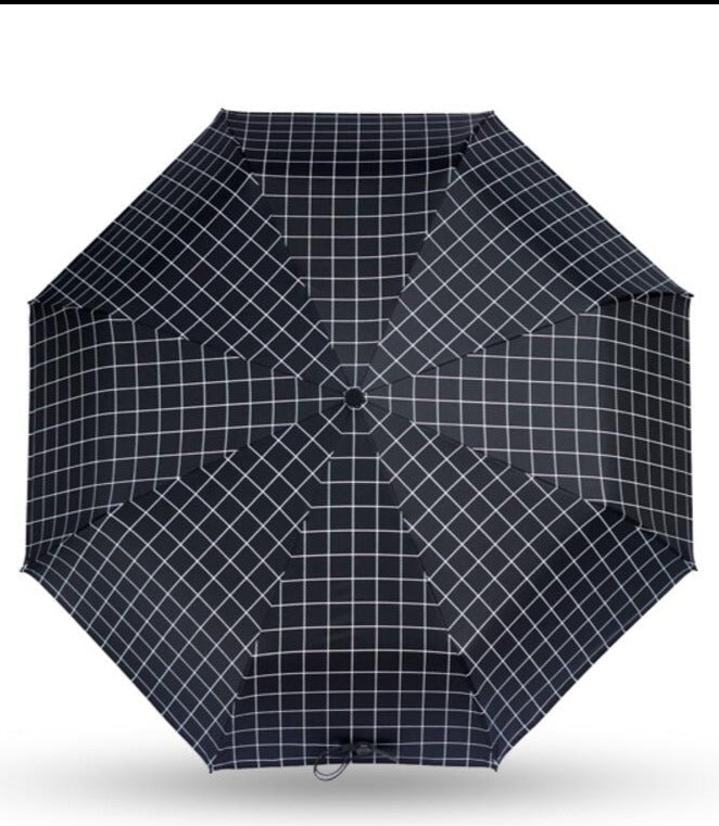 Classic checkered Mini Pocket 5 fold umbrella with pouch | Pocket size - Supple Room