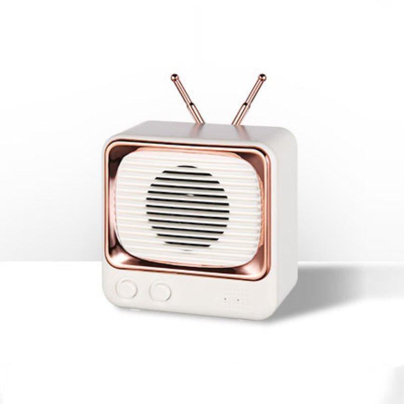 Classic Mini TV Retro Wireless Bluetooth Speaker with Rose gold detailing | Available in 3 colors - Supple Room