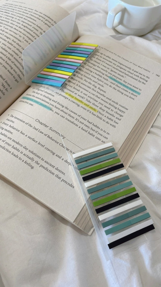 Classic thin highlighting strips Sticky notes | Available in 2 themes