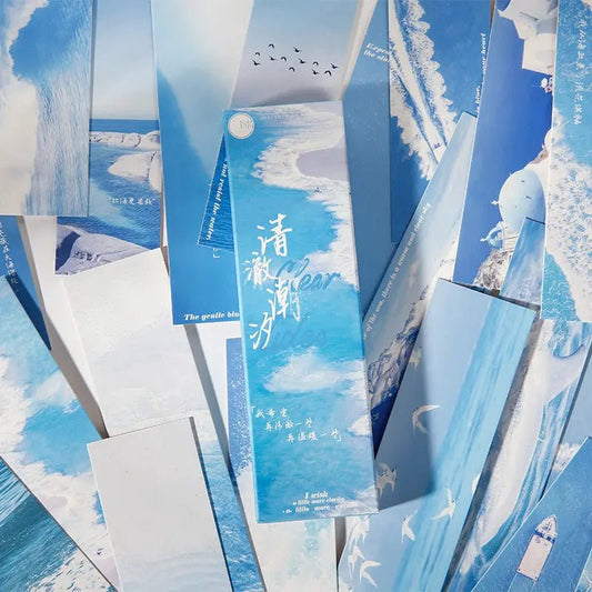 Clear Tides Series Paper Bookmarks set | 30 pcs per pack - Supple Room
