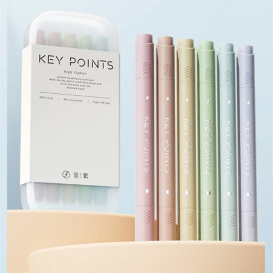 Colour Body Key Points Double Sided Highlighters with Box|Set of 5 - Supple Room