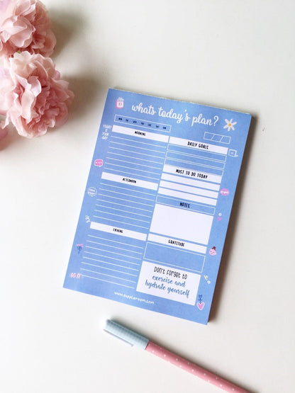 Cool blue Vibes Daily/ Weekly/Monthly Planners | A5 Size | 50 sheets each - Supple Room