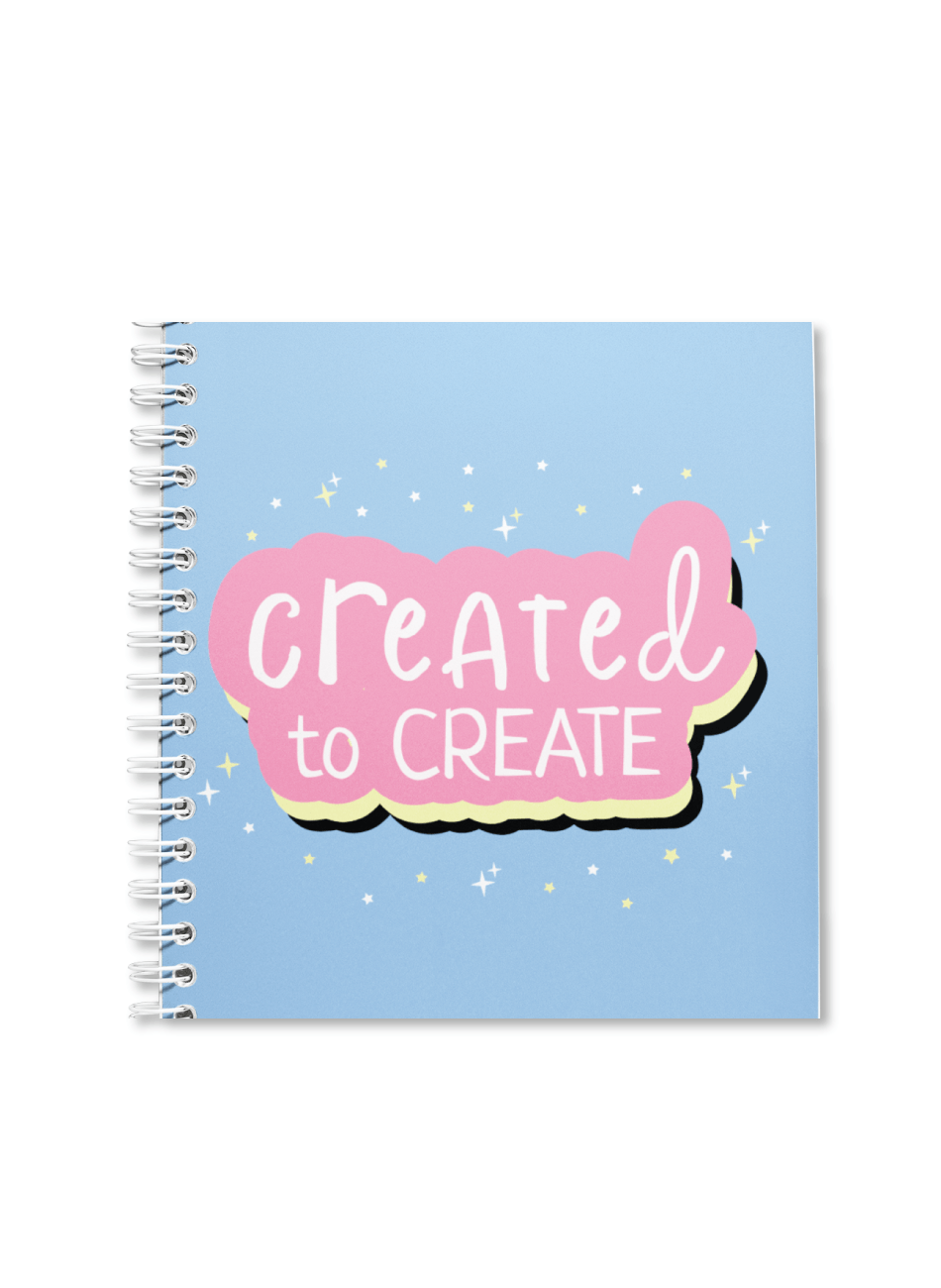 Created to Create Notebook | Available in various sizes | (BLUE)