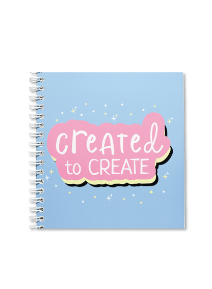 Created to Create Notebook | Available in various sizes | (BLUE)