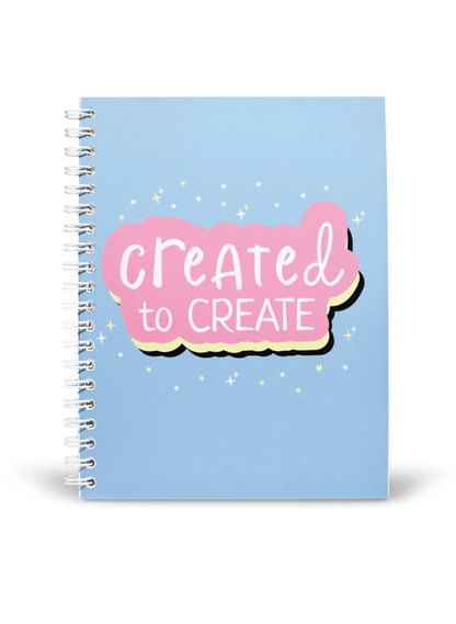 Created to Create Notebook | Available in various sizes | (BLUE)