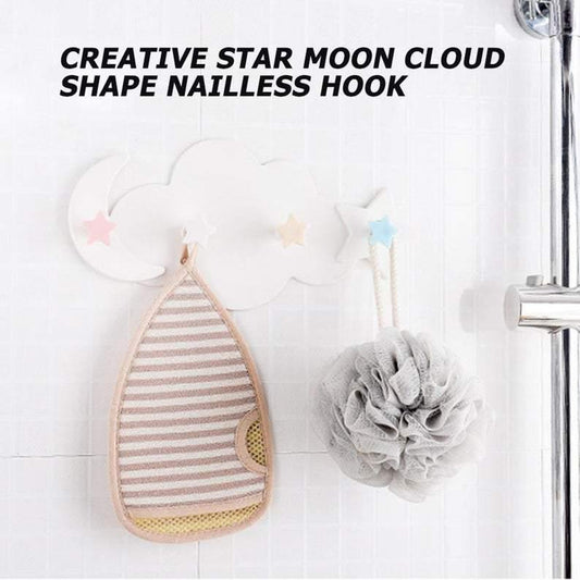 Creative Cloud Star and Moon shaped Hook | Self Adhesive - Supple Room