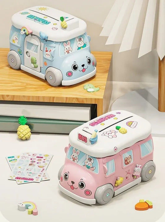 Cute Bus Piggy Bank | Available in 2 Colours - Supple Room