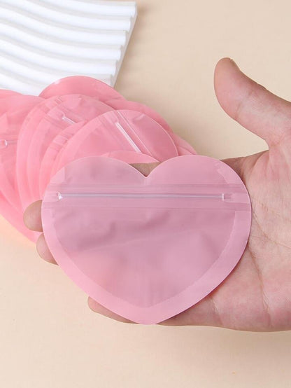 Cute Heart shaped clear pouches for jewellery/candies packaging | 3.3x2 inches - Supple Room