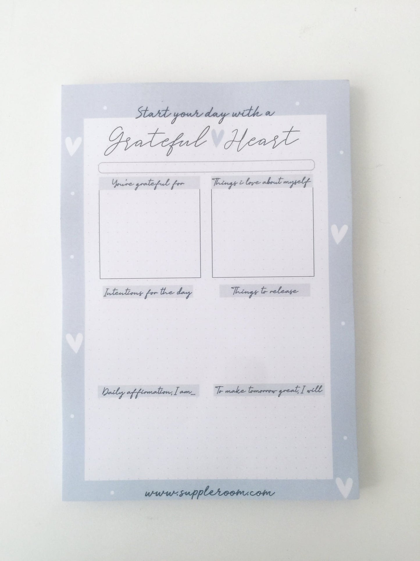 Daily Gratitude Pad| A5 size | 50 sheets - Supple Room