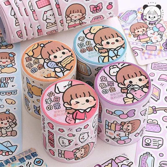 Daily Life Graffiti Kawaii Sticker Roll | Available in 4 Colours - Supple Room