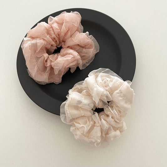 Dainty Lace Scrunchie | Available in 2 colors | Hair Accessory - Supple Room