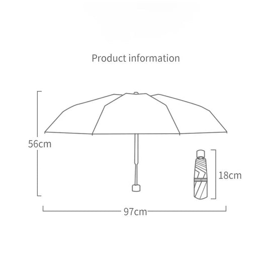 Delicate Duo Shade 5 fold umbrella for sun & rains | UV resistant - Supple Room