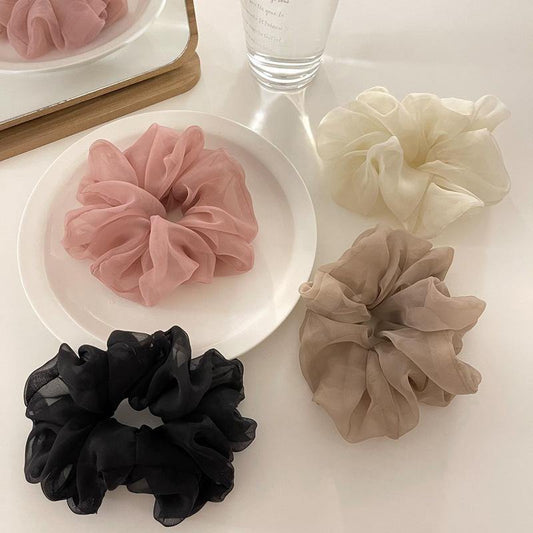 Delicate Organza Large Scrunchie | Available in 4 colors | Hair Accessory - Supple Room