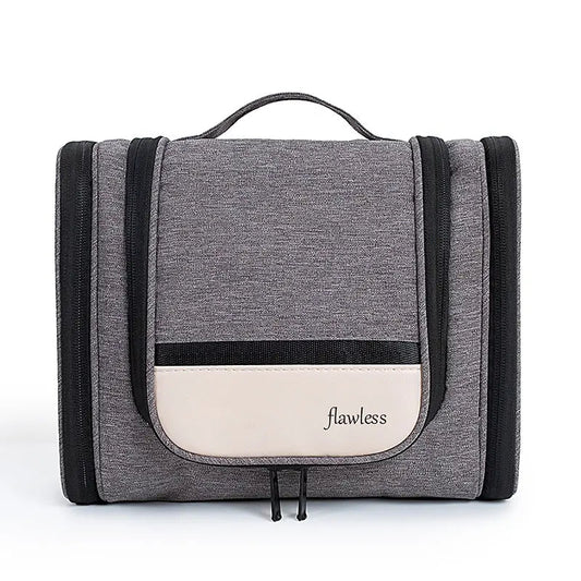 Elegant grey Waterproof Travel Cosmetic Bag Large Capacity Oxford Cloth Toiletry Bag With Handle - Supple Room