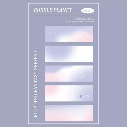 Floating Fantasy gradient Index book tab series/ sticky notes/ page flags | 100 sheets each