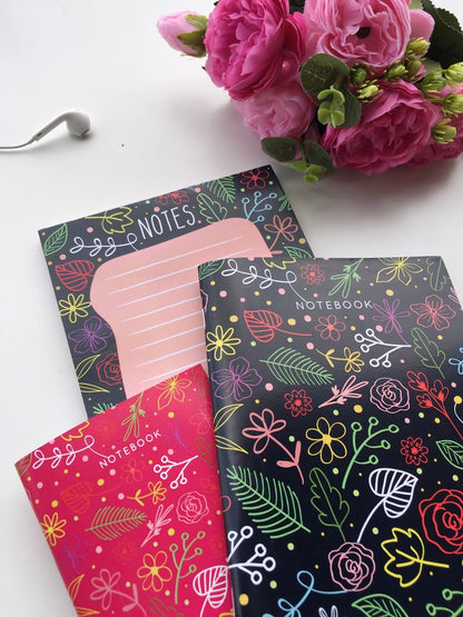 Flora Obsession Trio | Set of A5 Notebook, Notepad and A6 Notebook - Supple Room