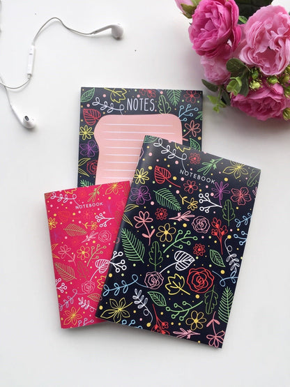 Flora Obsession Trio | Set of A5 Notebook, Notepad and A6 Notebook - Supple Room