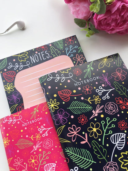 Flora Obsession Trio | Set of A5 Notebook, Notepad and A6 Notebook - Supple Room