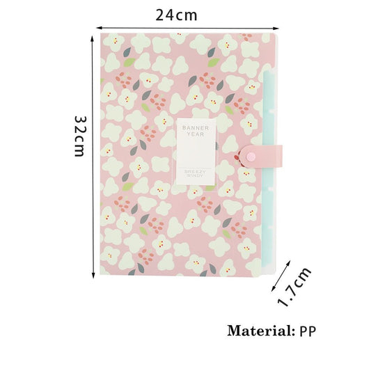 Floral Meadow waterproof expandable File Folder | A4 Size | Four Colors Available - Supple Room