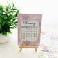Floro 2023 Calendar Cards with Easel Stand | A6 Size | 4.1 x 5.8 inches - Supple Room