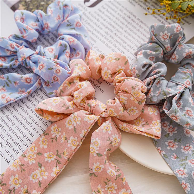 Flower Power Bowknot Scrunchies | Available in 3 colors - Supple Room