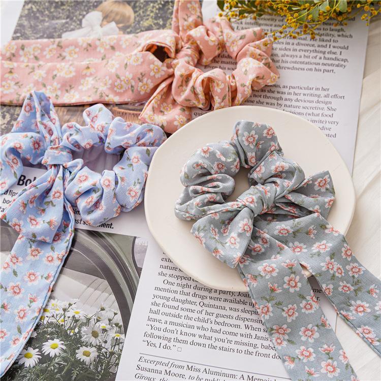 Flower Power Bowknot Scrunchies | Available in 3 colors - Supple Room