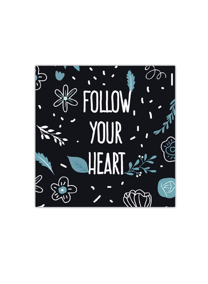 Follow your Heart Notebook (Navy Blue) | Available in various sizes