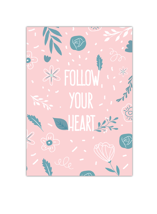 Follow your Heart Notebook (Pink) | Available in various sizes