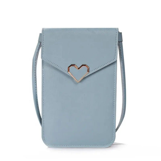 Golden Heart delicate Touch Screen Phone Holder, crossbody sling bag cum wallet | Available in 3 colors - Supple Room