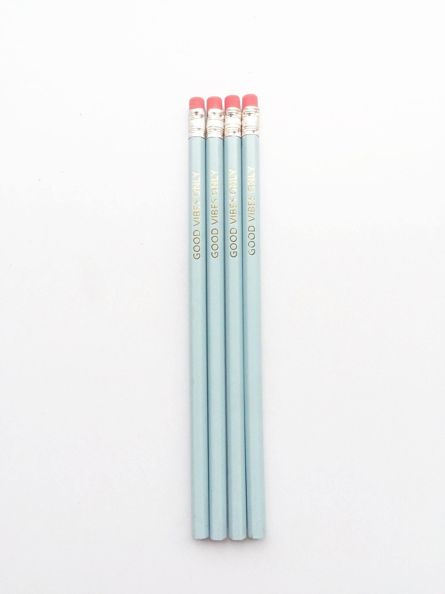 Good Vibes Gold Engraved Pencils - Supple Room