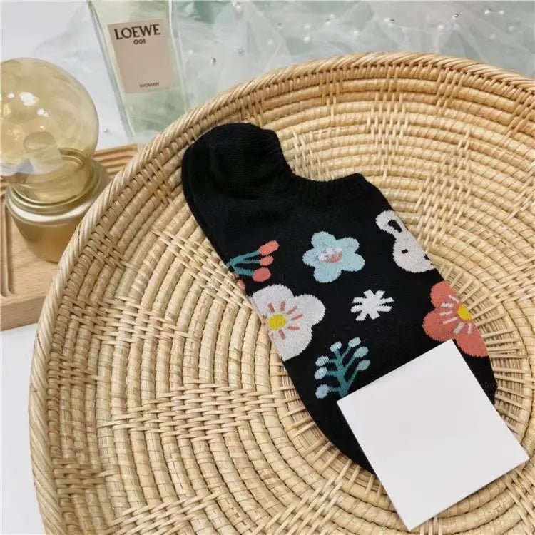 Happy Bunny Ankle Length Socks | Comes in a Set of 2 - Supple Room