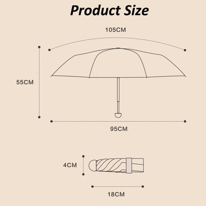 Heart Gold Foiled Capsule Umbrella with Box | Round Handle | 6 colours - Supple Room